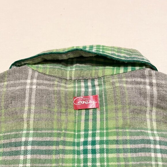 La Senza Candy Plaid Pajama Button Up Top Womens Size Small - Picture 14 of 16